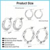 Small Gold Hoop Earrings, Hypoallergenic, 13/15/20mm for Women Men - 2 of 4
