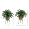 Nearly Natural 34-in Artificial River Fern Plant in Metal Planter with Stand DIY KIT (Set of 2) - 4 of 4
