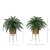 Nearly Natural 34-in Artificial River Fern Plant in Metal Planter with Stand DIY KIT (Set of 2) - image 4 of 4