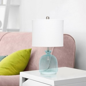 Mercury Hammered Glass Jar Table Lamp with Linen Shade  - Lalia Home - 1 of 4