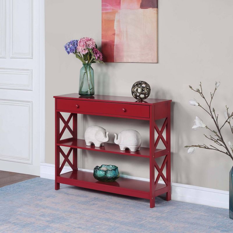 Breighton Home Xavier Console Table with Open Shelves and Drawer, 3 of 10