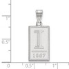 Black Bow Jewelry 14k White Gold Illinois Fighting Illini NCAA Large Pendant - 2 of 3
