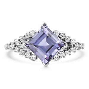 Pompeii3 Amethyst & Diamond Ring 10k Gold Lab Created - 1 of 4