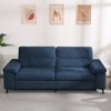 Chenille Sofa with Adjustable Armrests and Extra Thick Cushions - 4 of 4