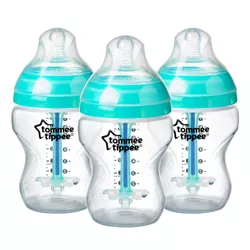 Tommee Tippee Advanced Anti-colic Baby Bottle - Turquoise - 9oz/3pk
