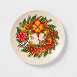 Dia Pacheco 8.5" Stoneware Wreath Appetizer Plate Cream - Wondershop™