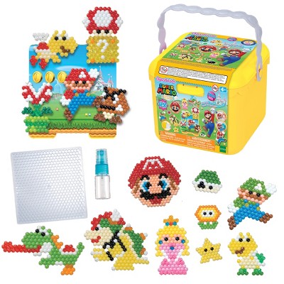 Super Mario Creation Cube Set - Aquabeads: DIY Art Kit, Nintendo, Luigi & Yoshi, Ages 4+, Choking Hazard, Plastic