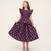 Girls' Strawberry Print Flutter Short Sleeve Smocked Peplum Shirt - kate spade new york x Target Navy/Red - 3 of 4