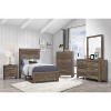 Okak Farmhouse Style 2/5-Drawer Nightstand with Black Metal Hardware, Wood Chest for Bedroom - 3 of 4