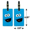 Sesame Street Cookie Monster Face Luggage ID Tags Set of 2 - 4 of 4