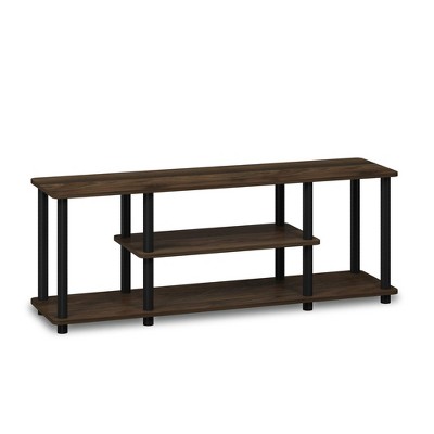 Columbia Walnut and Black 3-Tier Corner TV Stand for 50" TVs