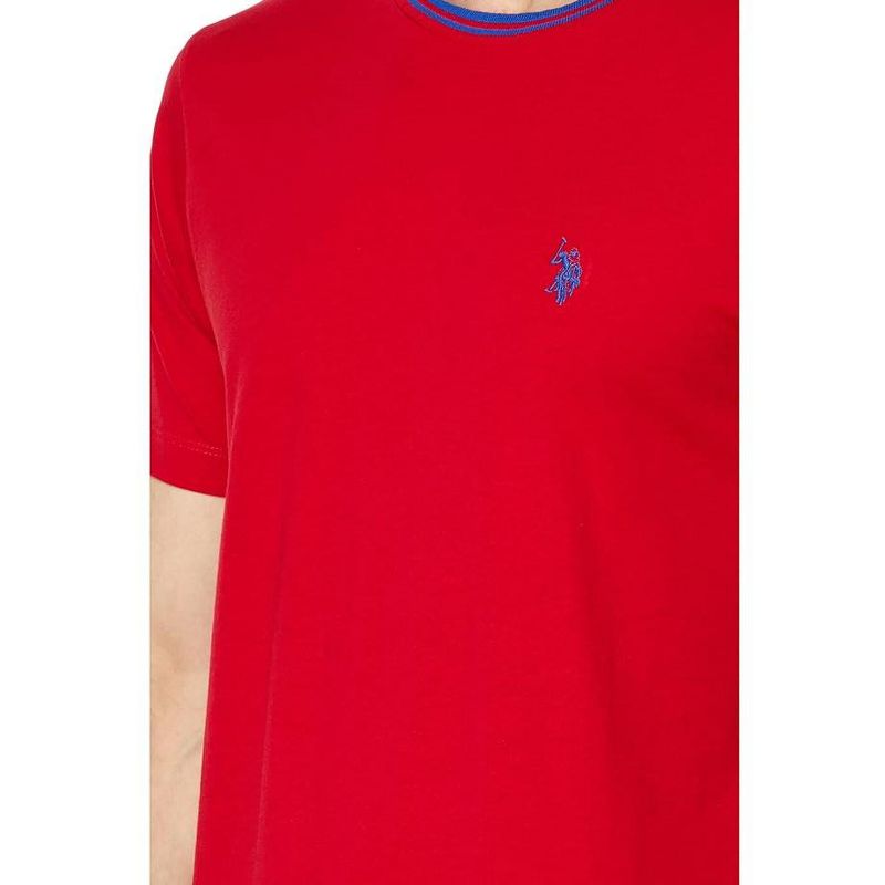 U.S. Polo Assn. Men's Short Sleeve Crew Neck Yarn-Dye Collar Tipped Jersey T-Shirt, 3 of 5