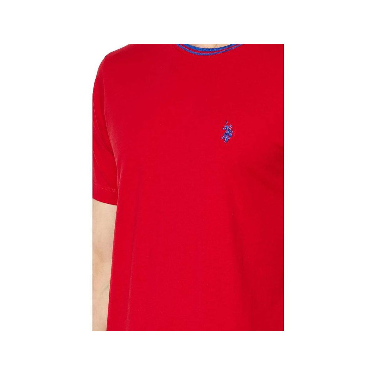 U.S. Polo Assn. Men's Short Sleeve Crew Neck Yarn-Dye Collar Tipped Jersey T-Shirt - thumbnail 9