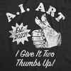 Mens Funny T Shirts AI Art Sarcastic Technology Graphic Tee For Men - Crazy Dog Men's T Shirt - image 2 of 4