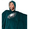 NFL Philadelphia Eagles Team Color Bloncho with Logo Patch and Faux Shearling Inside Throw Blanket - image 2 of 2