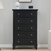 Jojoka 5 Drawers Dresser for Bedroom, Tall Wood Dresser with Large Storage - 2 of 4