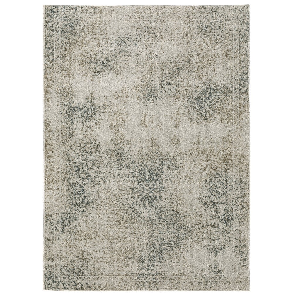 Photos - Area Rug 3'3"x5' Atwood Vintage Oriental Indoor  Gray/Beige - Captiv8e Desi