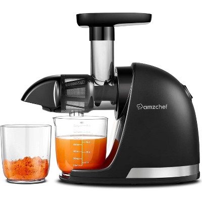 Masticating Juicer with Quiet Motor, Reverse Slow Chewing Cold Press Juicer, 7 Upgraded Auger Juicer, High juicing rate, 90 Electronic Recipes