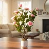 2.5FT Artificial Camellia Tree 2-Pack, Faux Pink Flower Plants in Pots for Home Office Decor - 3 of 4