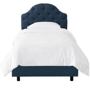 Twin Amelia Upholstered Wooden Kids Bed Blue - Pillowfort