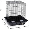 3-in-1 Small Bird Cage with Playtop & Rolling Stand, Portable Travel Carrier with Accessories for Parakeets, Cockatiels, Lovebirds & Canaries - 2 of 4