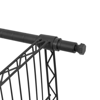 Black Adjustable 3-Tier Wire Utility Shelving Unit