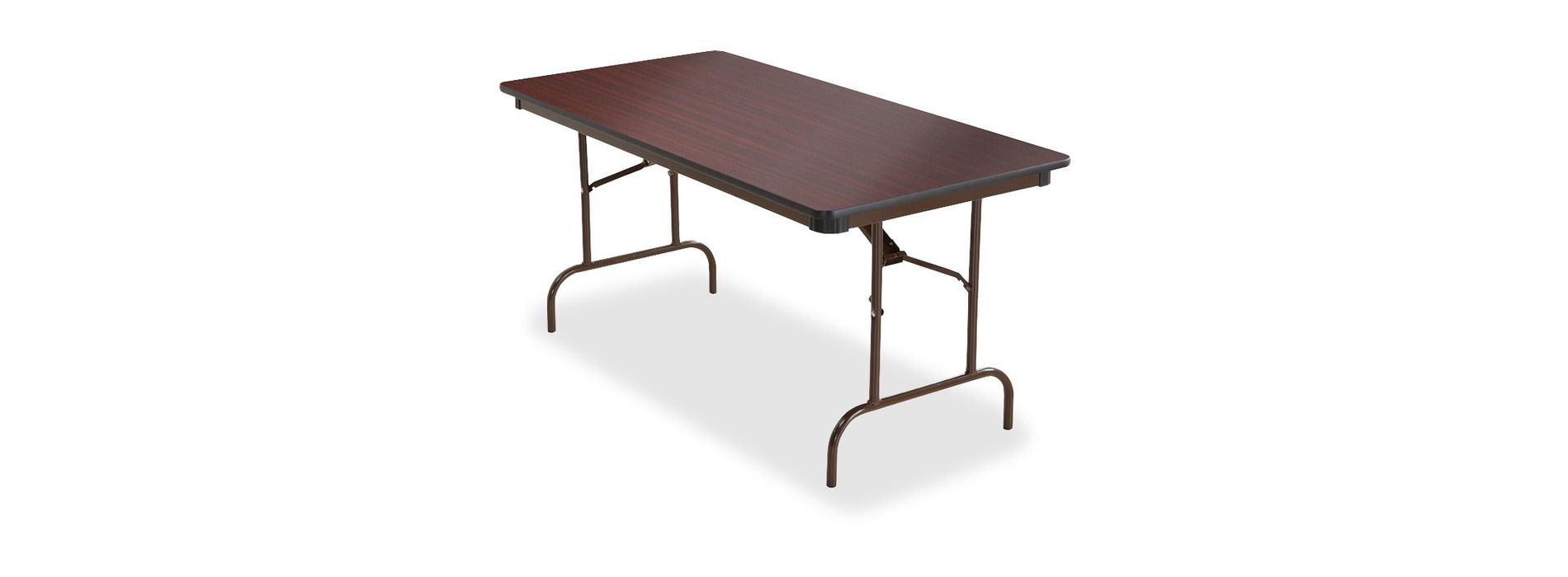 Iceberg Premium Wood Laminate Folding Table, Rectangular, 60w x 30d x 29h, Mahogany