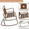 coucheta Ironwood Outdoor Rocking Chair with Ergonomic Design, Yellow/Liver Color, High Back, Dual-Mode Selection, Stable Rocking - 4 of 4