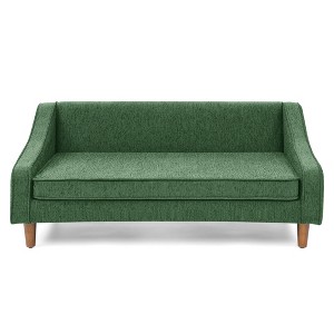 Gulches Elevated Dog Sofa Bed,Pet sofa with modern irregular armrest design,Comfortable soft dog sofa-Green - 1 of 4