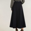 Anna-Kaci Women's High Waist Full A-Line Maxi Skirt with Structured Seam Panels and Smooth Flowing Silhouette - 4 of 4