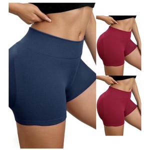 INSPIRE CHIC 3 Packs Women's Slimming Waist Butt Lifter Control Panties Workout Sport Running Shaper Short - 1 of 4
