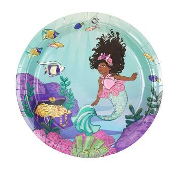 Anna + Pookie 9" Mermaid Paper Party Plates 8 Ct