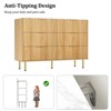 Jojoka 6 Drawers Dresser for Bedroom, Grooved Chest of Drawers with Handles, Bedroom Furniture Storage Cabinet, Suitable for Living Room, Hallway - 4 of 4
