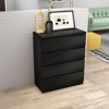 KIGFTSOD 4 Drawer Dresser with Handle-Free Design,Black - 3 of 4