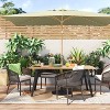 6'x10' Rectangular Outdoor Patio Market Umbrella with Faux Wood Pole - Threshold™ - 2 of 4