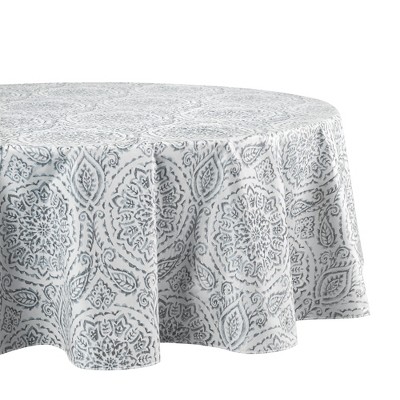 Elrene Home Fashions Savannah Vinyl Tischdecke – Wasserabweisend, Mit Flanellrückseite, 152x213 Cm, Taupe