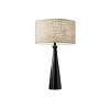 Linda Table Lamp Black - Adesso: ETL Listed, Polyester Shade, Metal Body, 3-Way Rotary Switch - image 2 of 4