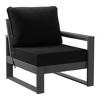 WestinTrends Montara Outdoor HDPE All-Weather Modern Patio Loveseat with Waterproof Cushions - 4 of 4