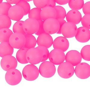 Unique Bargains Round Loose Silicone Beads for DIY Keychain Jewelry Making 50 Pcs - 1 of 4