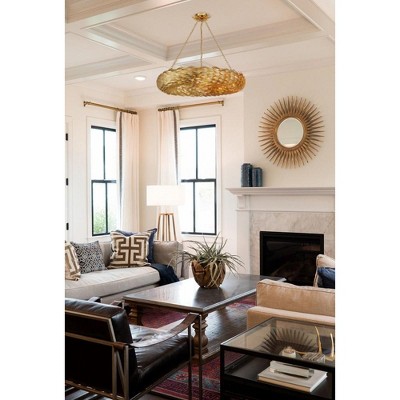 Antique Gold Crystal 8-Light Candle Chandelier