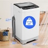 KRISRATE 17.8Lbs Portable Washing Machine, 2.4 Cu.ft Full Automatic Portable Washer with 10 Programs 8 Water Levels, Drain Pump, Glass Top Lid - 4 of 4
