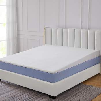 Cheer Collection Memory Foam Bed Wedge Mattress Topper with Washable Cover - Full (54" x 75" x 7.5")