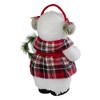 Northlight Plush Girl Snowman with Ear Muffs and Wreath Christmas Figure - 12" - image 4 of 4