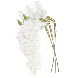 Unique Bargains Silk Durable UV-resistant Artificial Plant 3 Pcs - 1 of 4