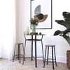 DHP Montgomery Industrial 3-Piece Dining Set, Dark Mahogany - 3 of 4