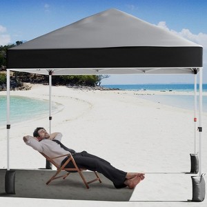 GustoWave Portable Outdoor Pop Up Canopy Tent, Waterproof and UV Protection, Black - 1 of 4