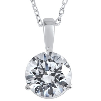 Pompeii3 2 ct Solitaire Diamond Pendant available in 14K and Platinum