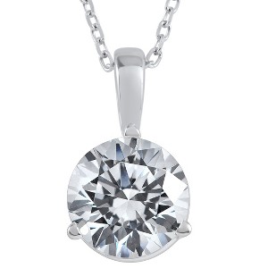 Pompeii3 2 ct Solitaire Diamond Pendant available in 14K and Platinum - 1 of 4