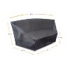 Summerset Shield Gold Circular 2-Layer Polyester Fabric Outdoor Sofa Cover - 89x36", Charcoal Grey - 2 of 4