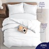 American Soft Linen Luxury Ultra Soft 100% Cotton Sateen Weave Solid Duvet Cover Set - Includes 1 Duvet Cover & 2 Pillow Sham Set - 3 of 4